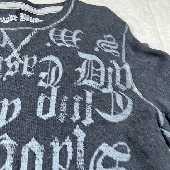 Slade Wilder Dark Gray Light Weight Sweatshirt Destroy Tradition Long Sleeve Shi - Picture 3 of 6